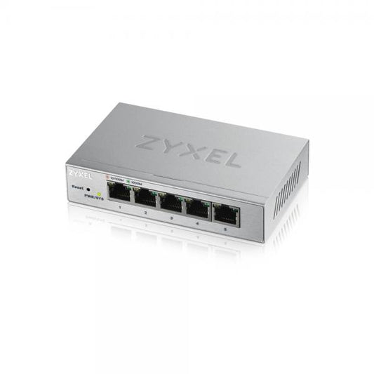 ZYXEL SWITCH UNMANAGED PLUS 5 PORTE GIGABIT, EASY MANAGEMENT PER VLAN, QoS, DESIGN SENZA VENTOLE, DESKTOP [GS1200-5-EU0101F]