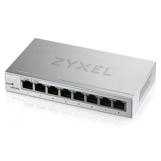 Zyxel GS1200-8 Gigabit Ethernet Administrado (10/100/1000) Plata [GS1200-8-EU0101F] 