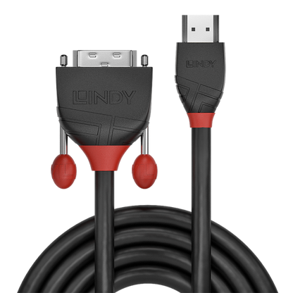 LINDY DVI-D HDMI CABLE M/M BLACK 0.5M [36270]