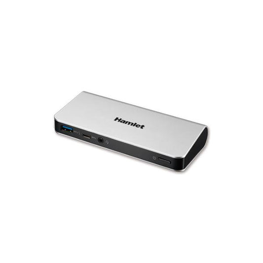 Hamlet Docking Station collega due display HDMI e DP con 4 porte usb 3.0, LAN e audio [HDOCKS500C]