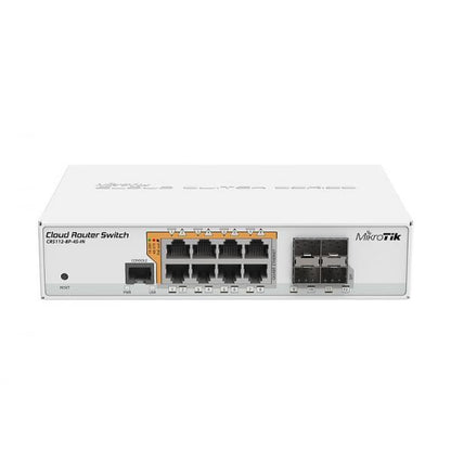 MikroTik, Cloud Router Switch 112, 8P, 4S, IN with QCA8511 400Mhz CPU CRS112-8P-4S-IN [CRS112-8P-4S-IN]