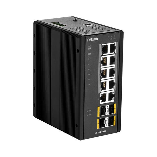 D-LINK SWITCH INDUSTRIALE 14 PORTE L2 MANAGED 10XGIGABIT BASE-T POE, 4X SFP [DIS-300G-14PSW]