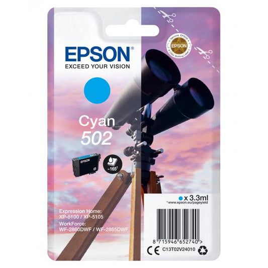 Epson Singlepack Cyan 502 Ink [C13T02V24010]