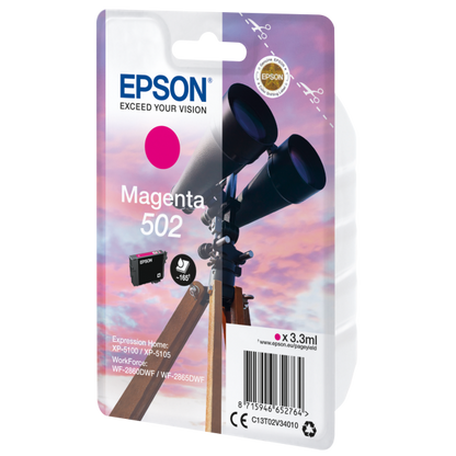 Tinta Epson Singlepack Magenta 502 [C13T02V34010]