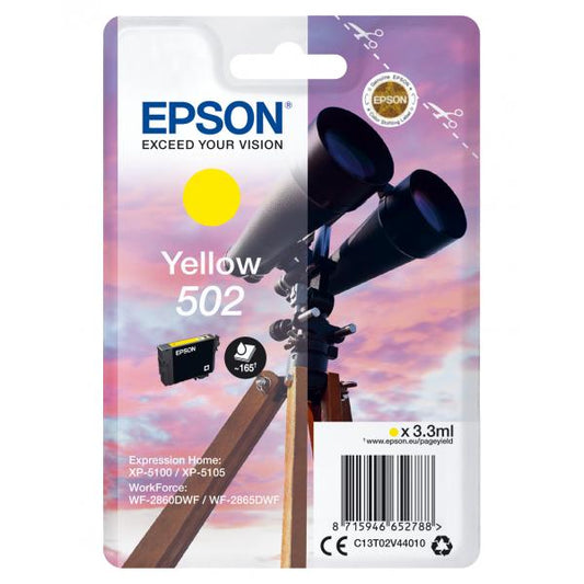 Epson Singlepack Yellow 502 Ink [C13T02V44010]