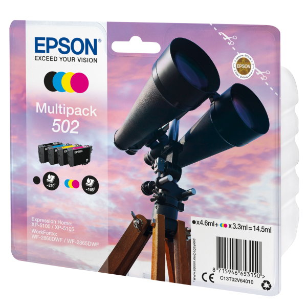 Epson Multipack 4-colours 502 Ink [C13T02V64010]