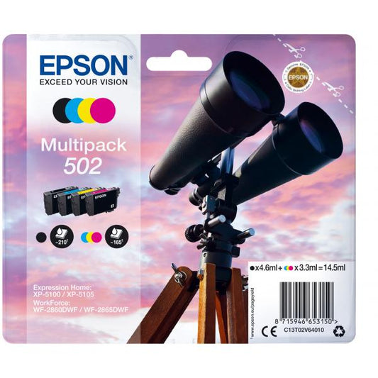 Epson Multipack 4 Colores 502 Tinta [C13T02V64010]