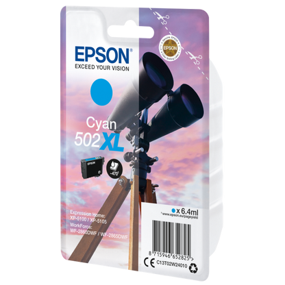 Epson Singlepack Cyan 502XL Ink [C13T02W24010]