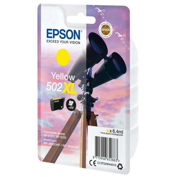 Epson Singlepack Yellow 502XL Ink [C13T02W44010]