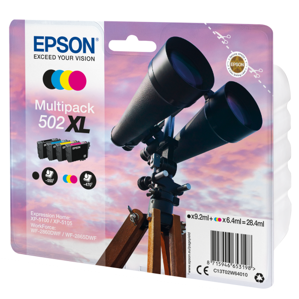 Tinta Epson Multipack 4 Colores 502XL [C13T02W64010]