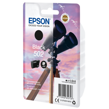 Epson Singlepack Black 502 Ink [C13T02V14010]