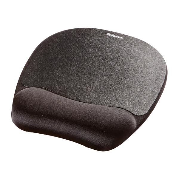 Fellowes MEMORY FOAM MOUSE PAD/WRIST REST - BLACK [9176501]