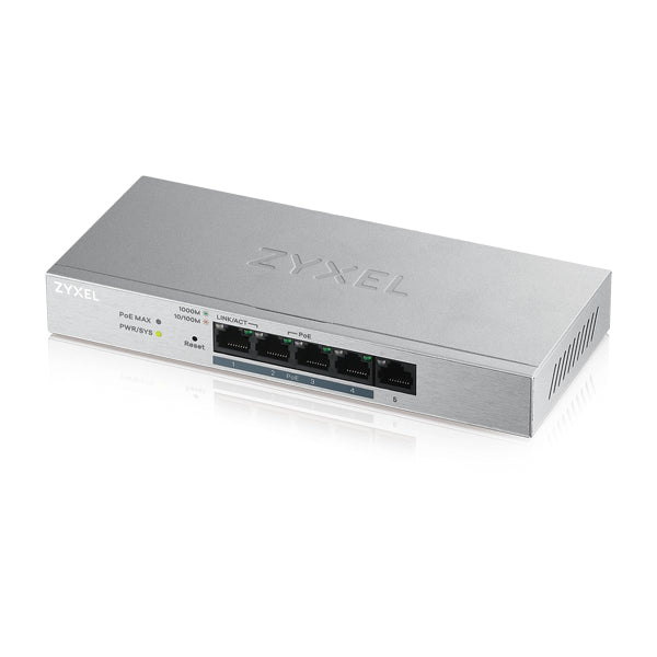 Zyxel GS1200-5HP v2 Gestito Gigabit Ethernet (10/100/1000) Supporto Power over Ethernet (PoE) Grigio [GS1200-5HPV2-EU0101F]