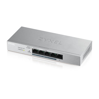 ZYXEL SWITCH NO ADMINISTRADO MÁS PUERTOS 5 GIGABIT (4 PoE), FÁCIL GESTIÓN PARA VLAN, QoS, DISEÑO SIN VENTILADOR, ESCRITORIO [GS1200-5HPV2-EU0101F] 