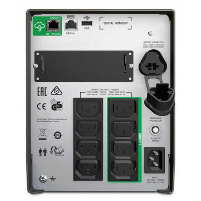 APC SMT1000IC Sistema de alimentación ininterrumpida (UPS) Línea interactiva 1 kVA 700 W 8 salidas CA [SMT1000IC] 