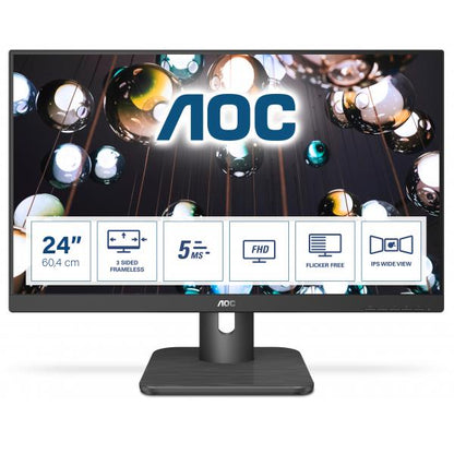 AOC MONITOR 23,8 LED IPS FHD 16:9 250CDM 50HZ DP HDMI, MULTIMEDIALE [24E1Q]