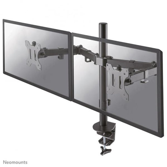 Neomounts 10-32 inch - Flast screen desk mount for 2 screens ( clamp ) [FPMA-D550DBLACK]