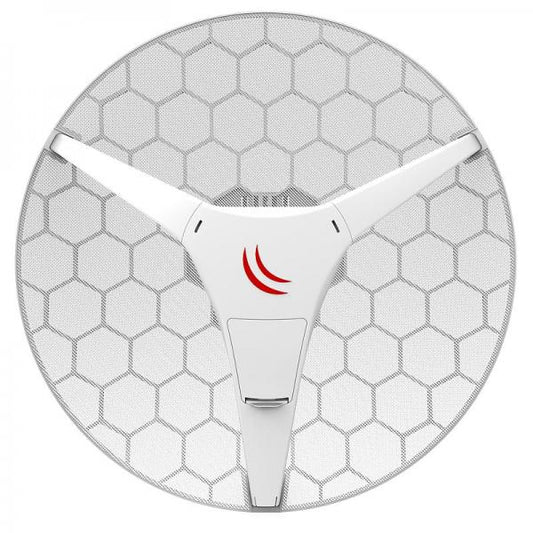 MikroTik, Wireless Wire Dish, Pair of preconfigured LHGG, 60ad devices for 60Ghz link (60GHz antenna, 802.11ad wireless, four core 716MHz CPU, 256MB RAM, 1x Gigabit LAN, RouterOS L3, POE, P [RBLHGG-60adkit]