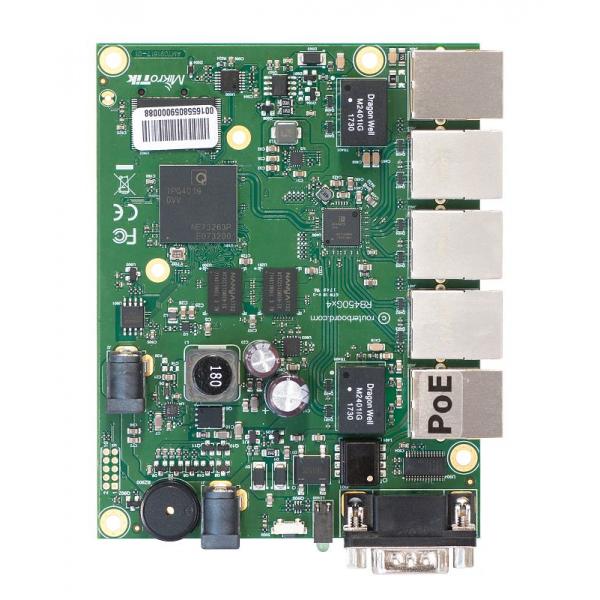 MikroTik, RB450Gx4, RouterBOARD 450Gx4 with four core 716MHz Atheros CPU, 1 GB RAM RB450Gx4 [RB450Gx4]