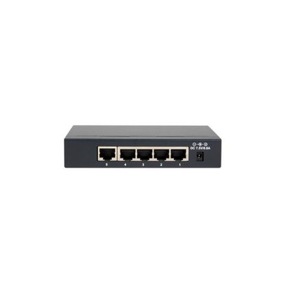 Hamlet 5-port network switch automatic system for speed recognition 10/100 Mbps in metal [HN05S]