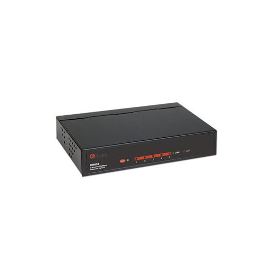 Hamlet 5-port network switch automatic system for speed recognition 10/100 Mbps in metal [HN05S]
