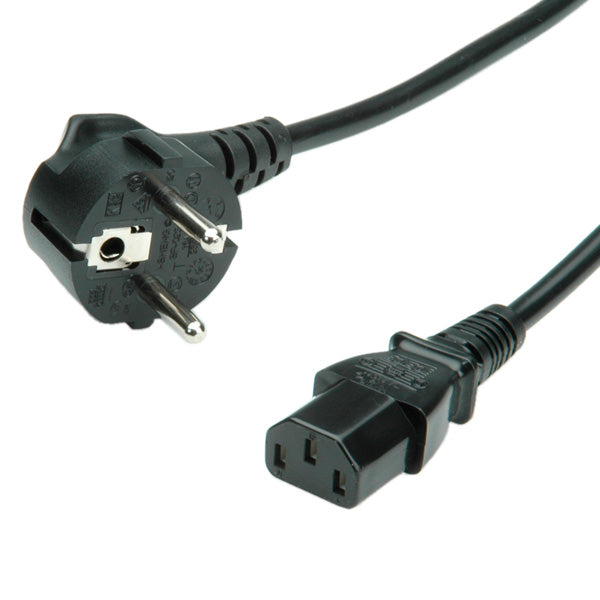 VALUE POWER CABLE, STRAIGHT IEC CONNCECTOR, BLACK, 1.8M [19.99.1018]