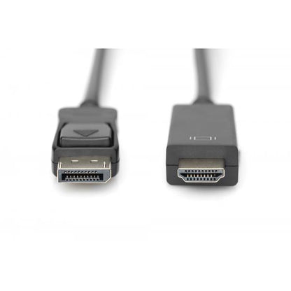 Digitus DisplayPort adapter cable - DP - HDMI type A M/M - 2m - w/lock - DP 1.2_HDMI 2.0 -4K/60Hz - Black [AK-340303-020-S]