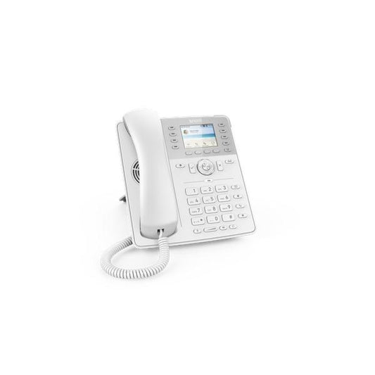 Snom D735 IP Desk Phone White: 12 SIP accounts, 2 PoE Gigabit ports, 8 physical keys, 32 BLF (PSU not included) 00004396 [00004396]