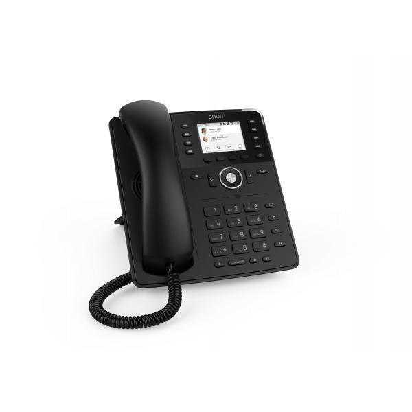 Snom D735 IP Desk Phone Black: 12 SIP accounts, 2 PoE Gigabit ports, 8 physical keys, 32 BLF (PSU not included) 00004389 [00004389]