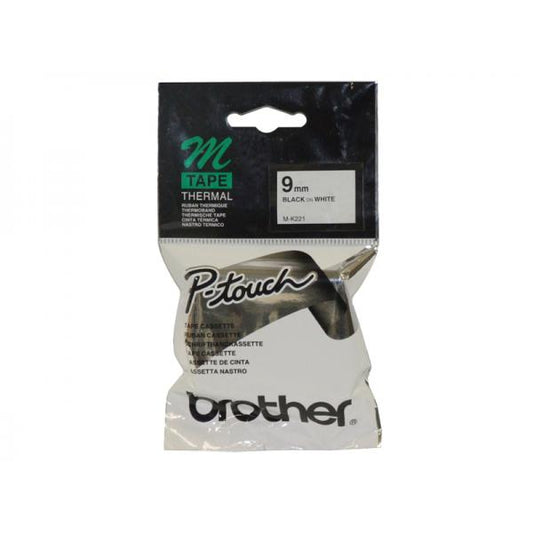 Brother MK221 Cinta de Etiquetas Negro sobre Blanco M [MK221BZ]