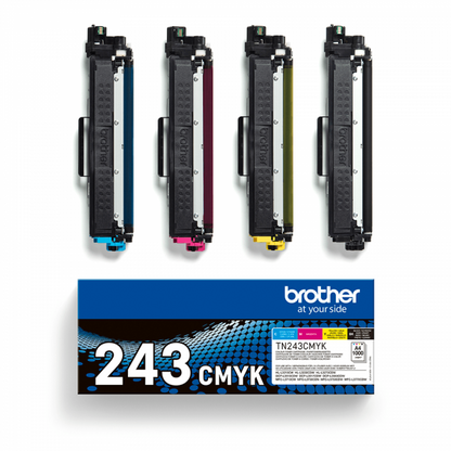 Brother TN-243CMYK cartuccia toner 1 pz Originale Nero, Ciano, Magenta, Giallo [TN243CMYK]