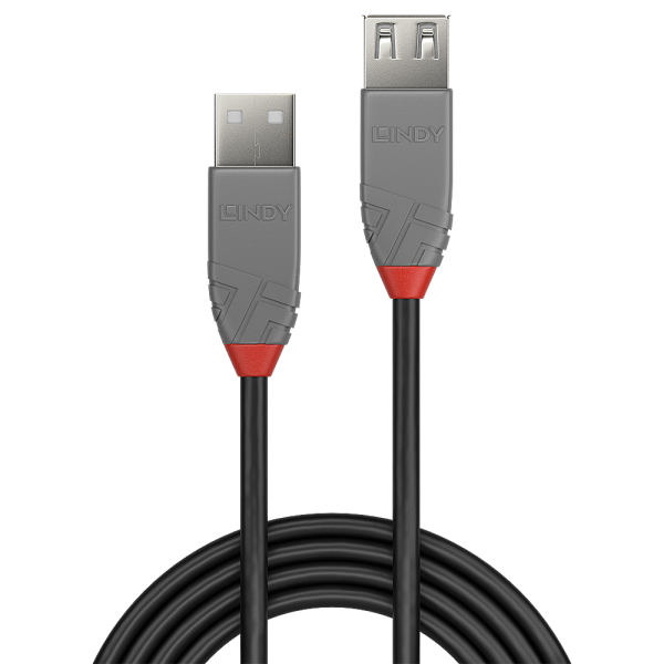 Lindy 36701 cavo USB 0,5 m USB 2.0 USB A Nero, Grigio [LINDY36701]