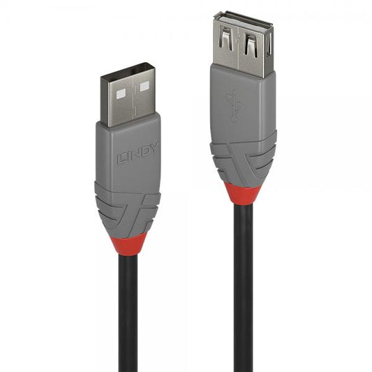 Lindy 36701 cavo USB 0,5 m USB 2.0 USB A Nero, Grigio [LINDY36701]