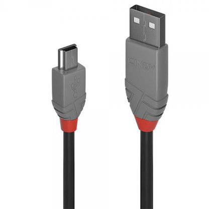 LINDY CAVO 1M USB 2.0 KABEL A/MINI-B, ANTHRA [36722]