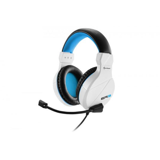 Sharkoon RUSH ER3 Auricolare Cablato A Padiglione Giocare Nero, Blu, Bianco [RUSHER3WHITE]