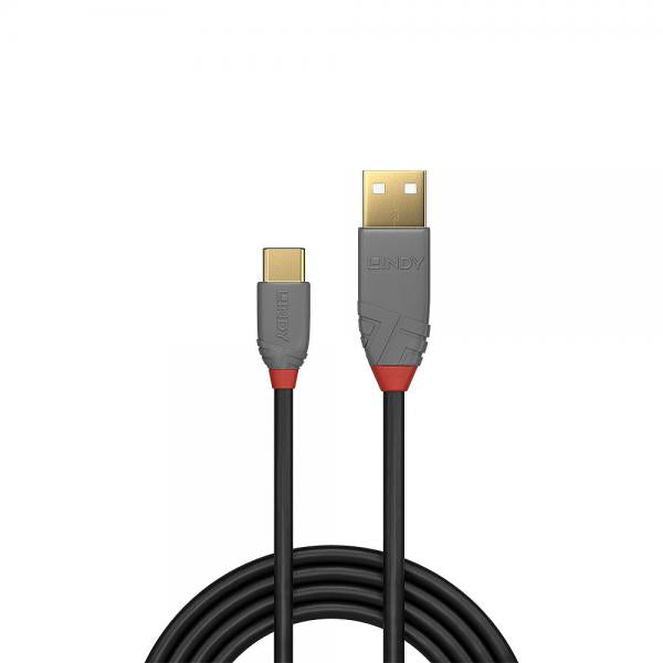 LINDY USB 2.0 CABLE TYPE C/A ANTHRA LINE, 2M [36887]