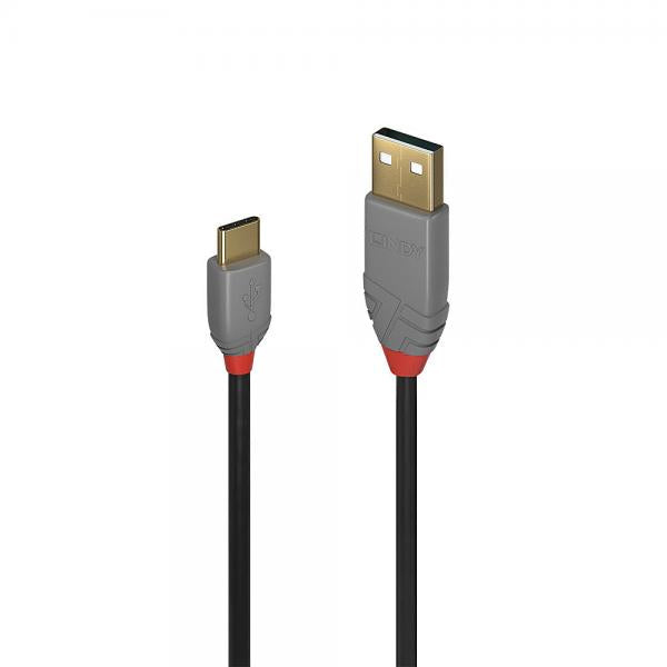 LINDY USB 2.0 CABLE TYPE C/A ANTHRA LINE, 2M [36887]