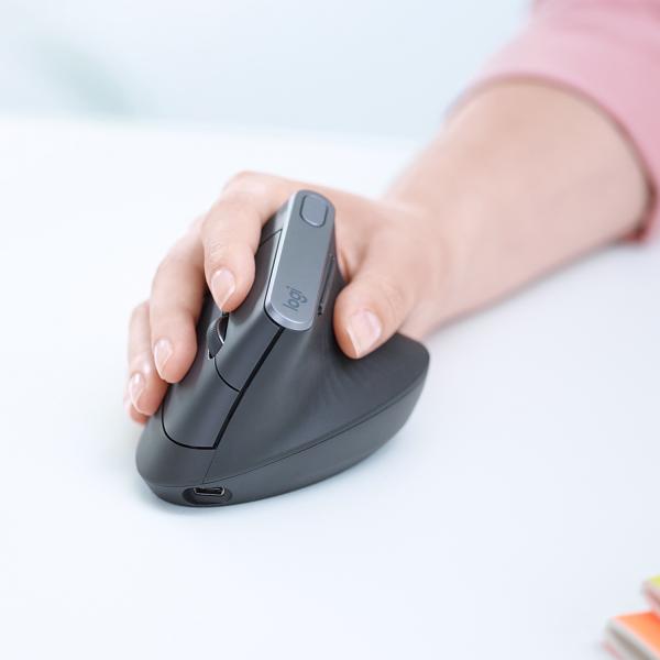 Logitech MX Vertical mouse Ufficio Mano destra RF senza fili + Bluetooth Ottico 4000 DPI [910-005448]