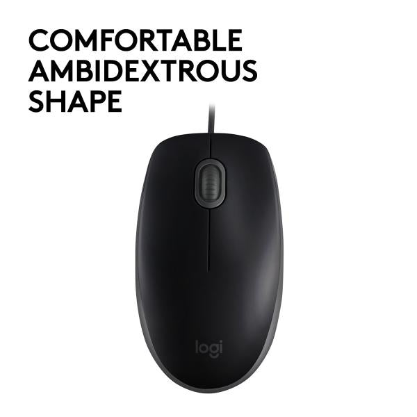 Logitech B110 Silent mouse Ambidestro USB tipo A Ottico 1000 DPI [910-005508]