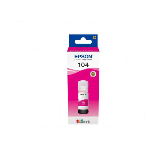 BOTELLA EPSON ECOTANK MAGENTA 65ML, 104 [C13T00P340]