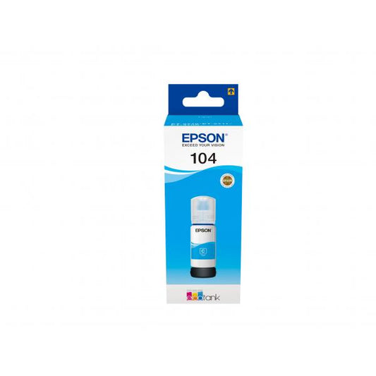 BOTELLA EPSON ECOTANK CIAN 65ML, 104 [C13T00P240]