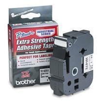 BROTHER NASTRO LAMINATO DA 24MM (8M) NERO SU BIANCO ADESIVO FORTE [TZES251]