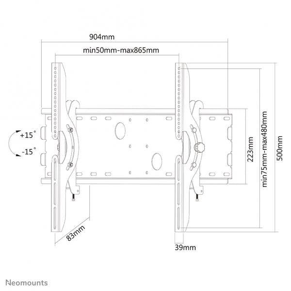 Neomounts Supporto a parete per TV [PLASMA-W200BLACK]