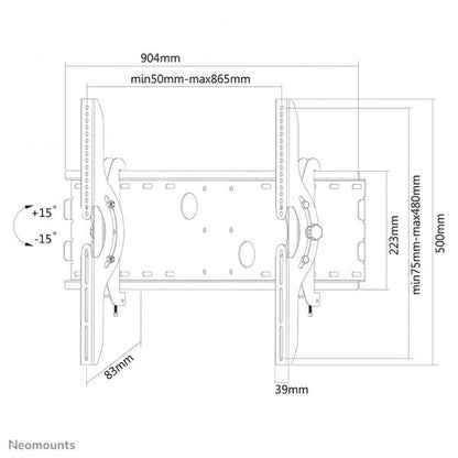 Neomounts Supporto a parete per TV [PLASMA-W200BLACK]