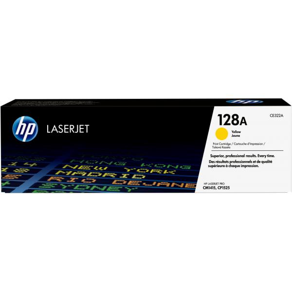 HP TONER GIALLO 128A PER LASERJET CP1525/CM1415 [CE322A]