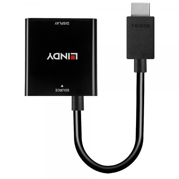 Lindy 38291 cavo e adattatore video 0,1 m HDMI tipo A (Standard) VGA (D-Sub) Nero [LINDY38291]