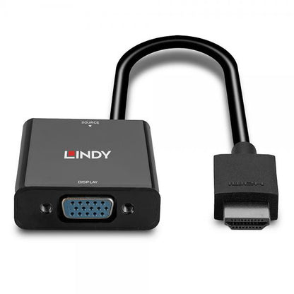 Lindy 38291 cavo e adattatore video 0,1 m HDMI tipo A (Standard) VGA (D-Sub) Nero [LINDY38291]