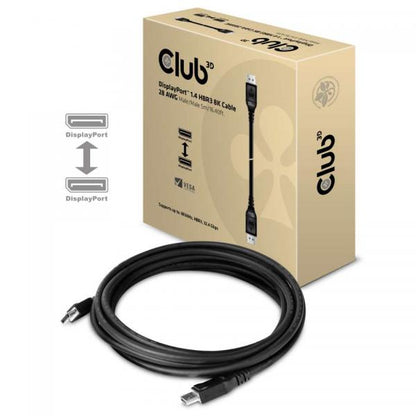 CLUB3D DISPLAYPORT 1.4 HBR3 CABLE MALE / MALE 5 METERS/16.40FT 8K @60HZ 28AWG [CAC-1061]