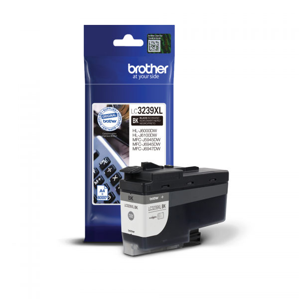 Brother LC-3239XLBK cartuccia d'inchiostro 1 pz Originale Resa elevata (XL) Nero [LC3239XLBK]