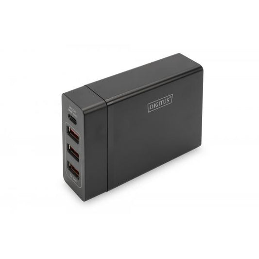 Digitus 4-Port Universal Charging Adapter - 1x USB-C (60W) - 3x USB-A (DC 5V,2.4A) - Black [DA-10195]